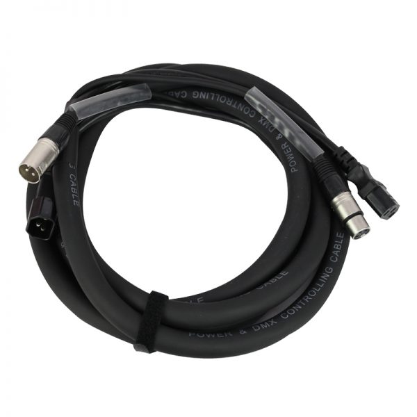 Combi IEC and DMX 3-Pin DMX Cable